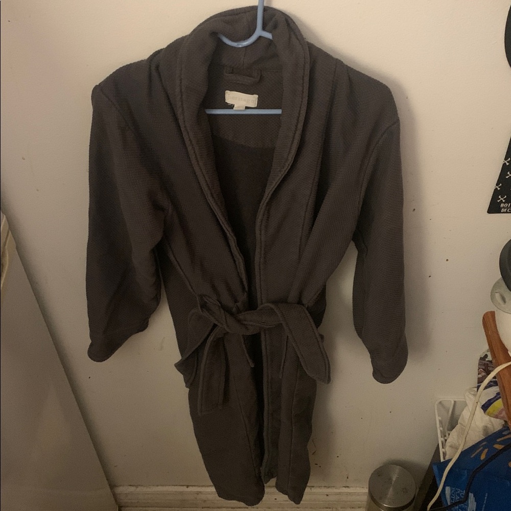 High Quality Heritage Charcoal 100% Cotton Lounge Robe Super Comfortable SZ XS-S